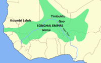 L'empire Songhaï en 1500.