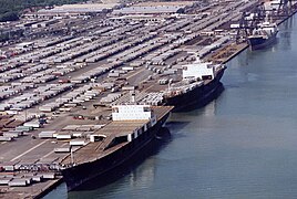 The Port of San Juan is partially located in this barrio.