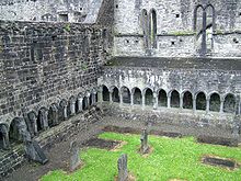 Two sides of the ruined cloister