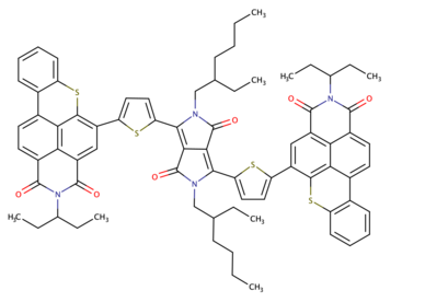 Forme topologique du dérivé benzothioxanthène imide-dicétopyrrolopyrrole(2-éthylhexyle)-benzothioxanthène imide (BTXI-DPP(2-éthylhexyle)-BTXI)