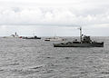 BRP Iloilo (PS-32), BRP Pampanga (SARV-003), BRP Miguel Malvar (PS-19), BRP Salvador Abcede (PG-114) and USCGC Waesche (WMSL-751) join USS Vandegrift (FFG-48) for a photo exercise (PHOTOEX) during CARAT 2012-Philippines