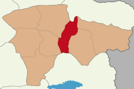 Map showing Taşlıçay District in Ağrı Province