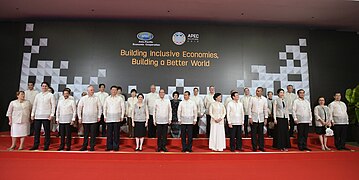 APEC leaders undertake their family photo for the 2015 APEC Economic Leaders' Meeting in Manila, November 19, 2015