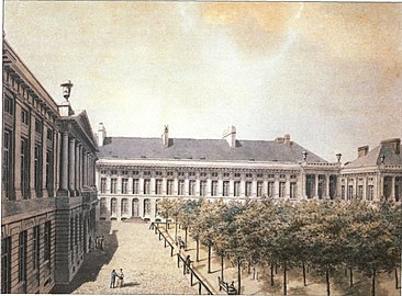 The Place des Martyrs/Martelaarsplein covered in linden trees, c. 1810