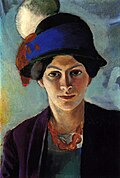 Portrait of the Artist's Wife with a Hat (1909)