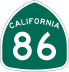 State Route 86 marker