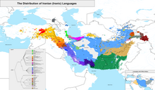 Distribución de idiomas Iraníes