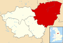 Doncaster shown within South Yorkshire