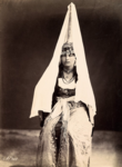 A hennin-like tantour on a Druze woman in Chouf, Lebanon, 1870s