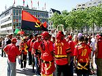 Les supporters angolais sont bien présents à Cologne pour le match contre le Portugal.