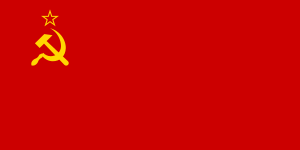 Flag of the Soviet Union (1980–1991). The hammer symbolized workers, the sickle represented farmers, and the red star symbolized the Communist Party.