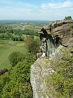 Looking over the golf course from Hawkstone