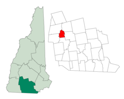 Location in Hillsborough County, New Hampshire