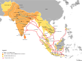Image 1Hinduism expansion in Asia, from its heartland in Indian Subcontinent, to the rest of Asia, especially Southeast Asia, started circa 1st century marked with the establishment of early Hindu settlements and polities in Southeast Asia. (from History of Asia)