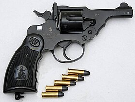 The IOF .32 Revolver is a derivative of a Webley produced in India