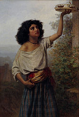 Jeune femme Tzigane au tambourin (1870)