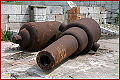 Refurbishment of an RML 10-inch 18 ton gun at King's Bastion.