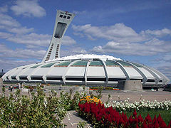 The Olympic Stadium in Montreal, Canada.