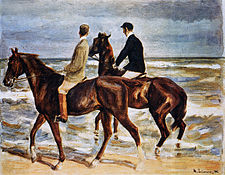 Max Liebermann's Two Riders On The Beach discovered in the Gurlitt Collection and subsequently restituted to the descendants of the original Jewish owner