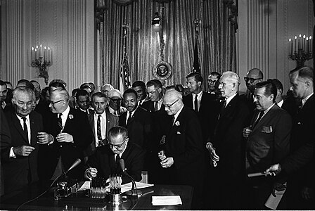 Signing of the Civil Rights Act of 1964, by Cecil W. Stoughton