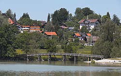 Gmund am Tegernsee seen from Mangfall River