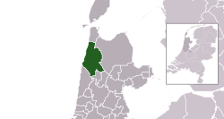Highlighted position of Schagen in a municipal map of North Holland