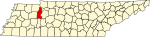 State map highlighting Benton County