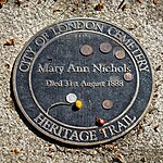 Mary Ann Nichols' grave marker