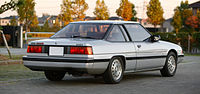 First series Cosmo Limited Rotary Turbo coupé; note the divided rear side windows and vertical indents on the tail lamps