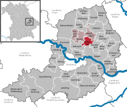 Läget för Mitterfels i Landkreis Straubing-Bogen