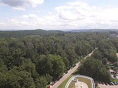 Blick vom Hochhaus Pfaffenwaldring 32 nach Nord-Ost