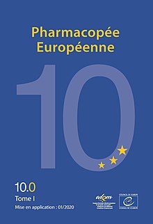 Couverture de la Pharmacopée Européenne, 10e édition