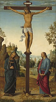 A depiction of Jesus on the cross