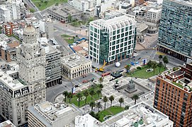 Vista aérea de la Plaza Independencia