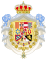 Spanish monarch's arms with the mantle of the Order of Charles III (until 1931)