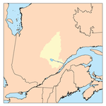 Carte du bassin versant de la rivière Saguenay