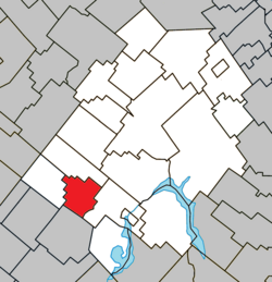 Location within Les Appalaches RCM