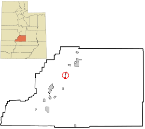 Location in Sevier County and the state of Utah.