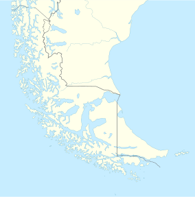 Map showing the location of Yendegaia National Park