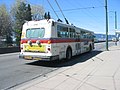 A New Flyer E90 electric trolley bus, at the Granville Street Bridge.