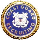 U.S. Coast Guard Recruiting Badge with Wreath