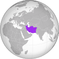 Map of the Zand dynasty at its greatest extent.