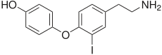 Skeletal formula of the 3-iodothyronamine