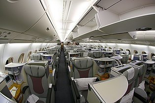 Emirates A380's old business class