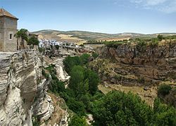 View over the gorge of Río Alhama