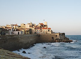 October 2006 view of the old city (Vieille Ville) of Antibes by the Mediterranean