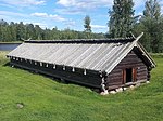 Ålderdomligt båthus på Zorns gammelgård i Mora.