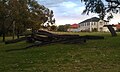 Log play equipment from the old Greenwood Primary School site