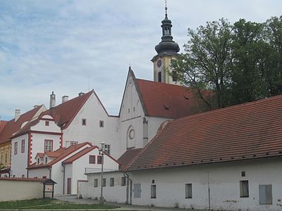 Monastère de Borovany : la cour.