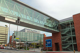 Campus photo featuring Sunset Bridge